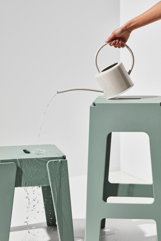 Sage Butter Stool and Bar Stool | 80% Recycled Plastic Indoor Outdoor Furniture | Nicholas Karlovasitis & Sarah Gibson | DesignByThem