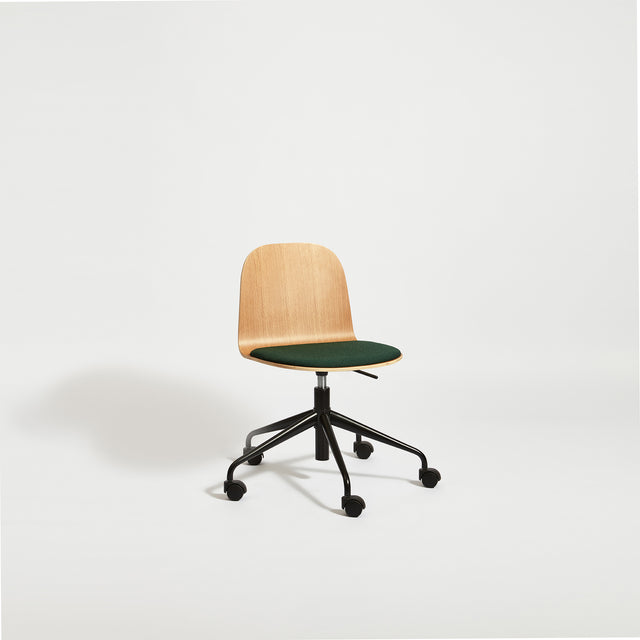 Potato Chair | Swivel Gaslift & Timber Dining Office Chair with Handle | GibsonKarlo | DesignByThem