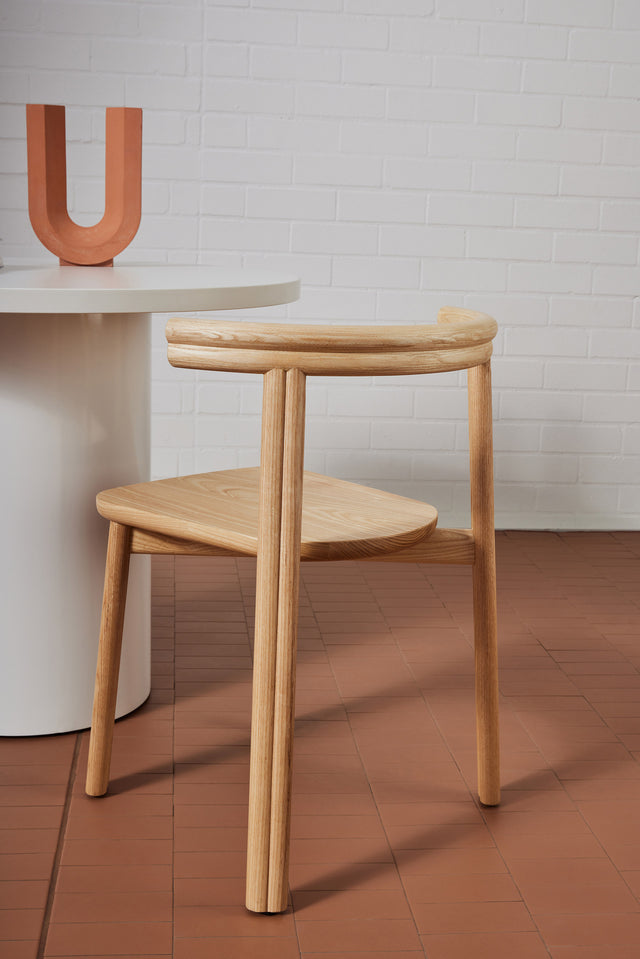 Natural Ash Twill Chair | Stacking Timber Dining Seat | Gibson Karlo | Design By Them