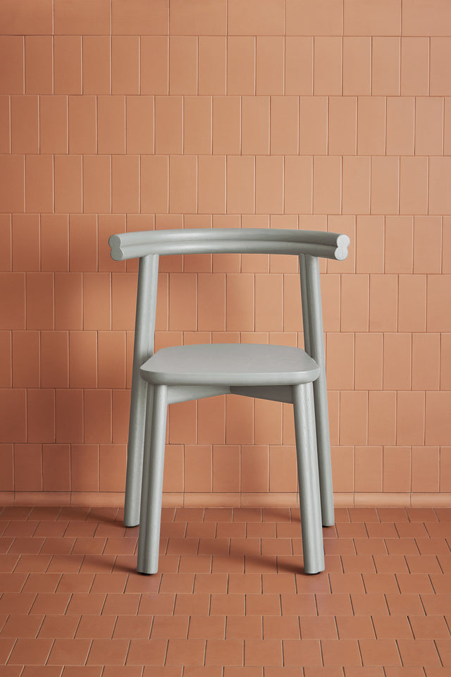 Grey Ash Twill Chair | Stacking Timber Dining Seat | Gibson Karlo | Design By Them