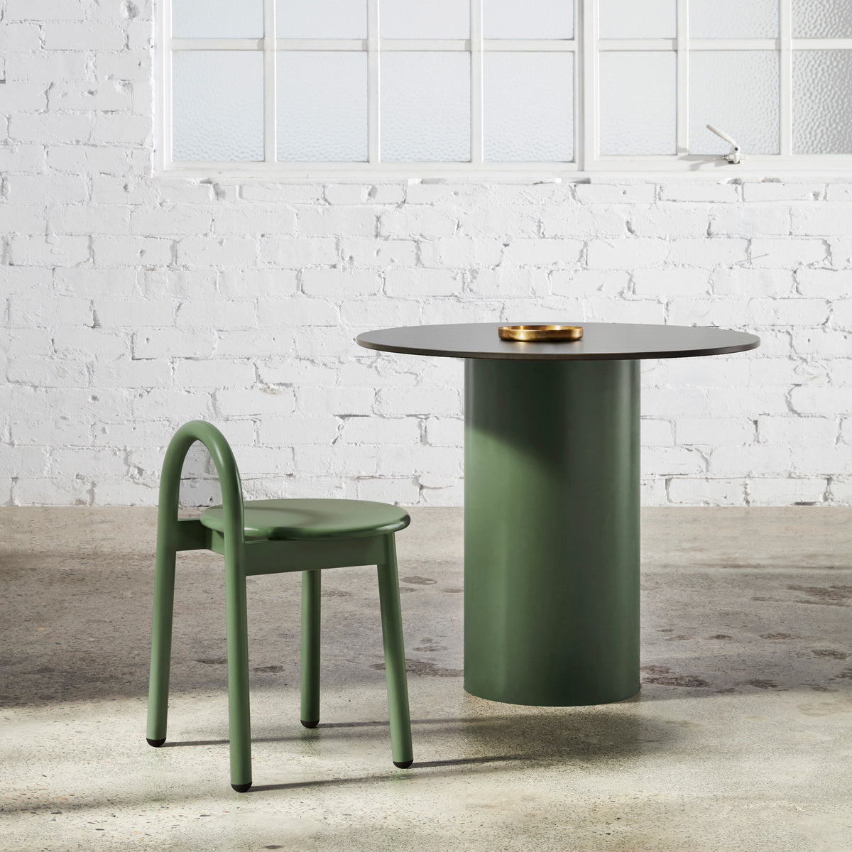 Dial Table Custom Coloured Olive | DesignByThem | Gallery