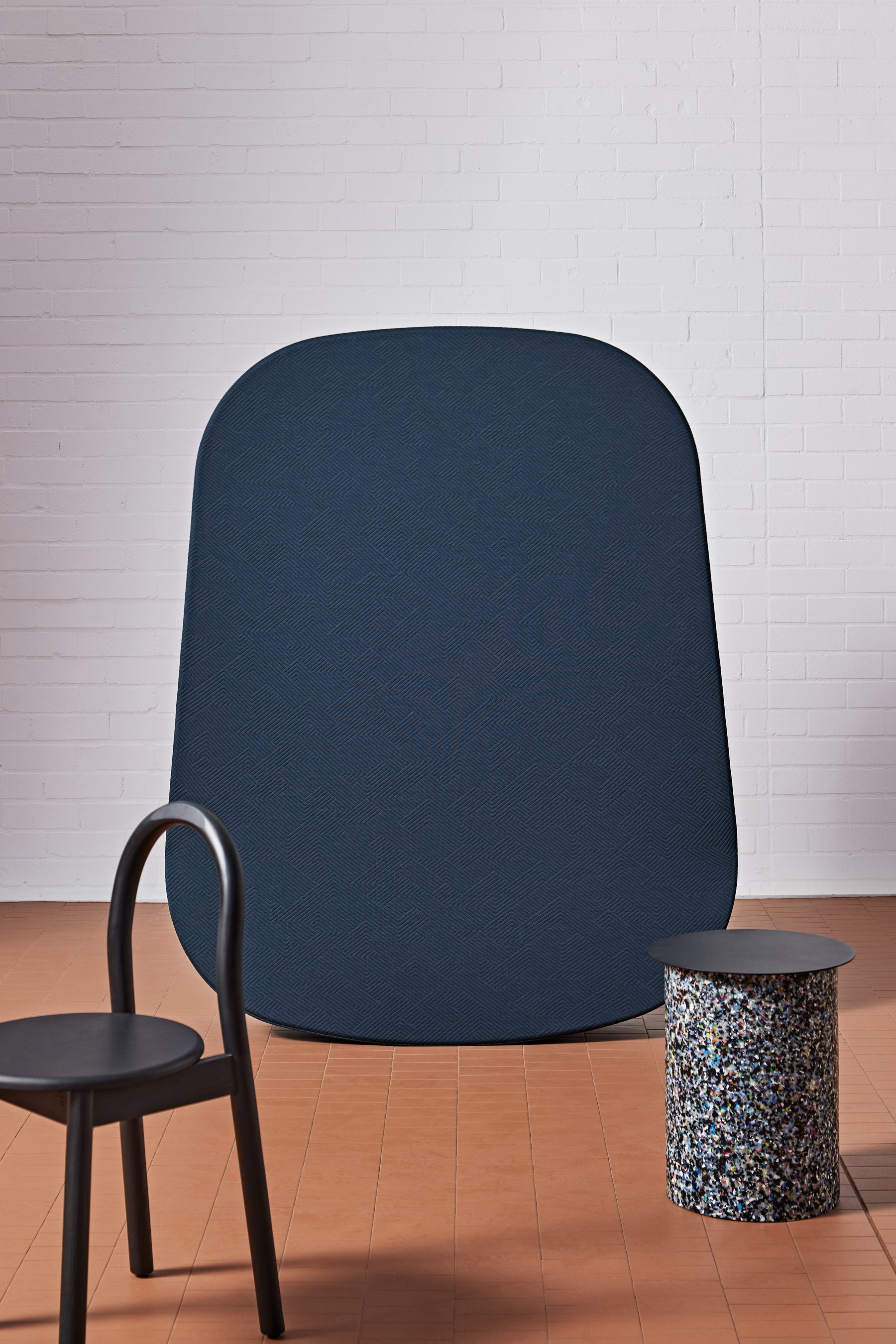 Buoy Room Dividers | Interactive Fabric Upholstered Partition | Rhys Cooper | DesignByThem ** HF6 - Kvadrat Mizmaze 0882
