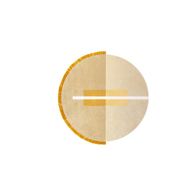 Overlay Rugs | Circle Mustard | Fringed Geometric Rug | Danielah Martinez | DesignByThem