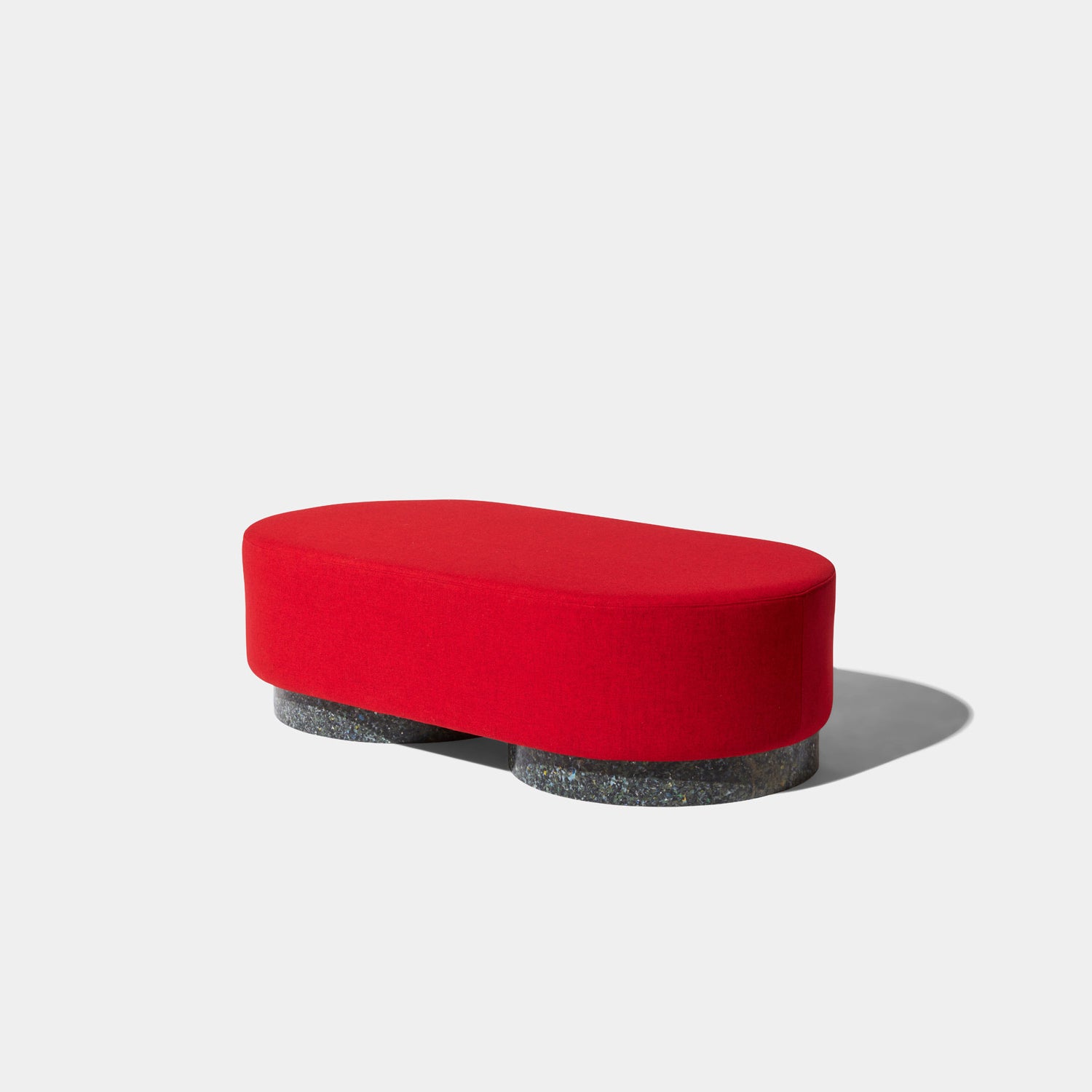 Confetti Bench Large | Upholstered Ottoman | Recycled Plastic Base | GibsonKarlo | DesignByThem ** Tonica 2 - 0643