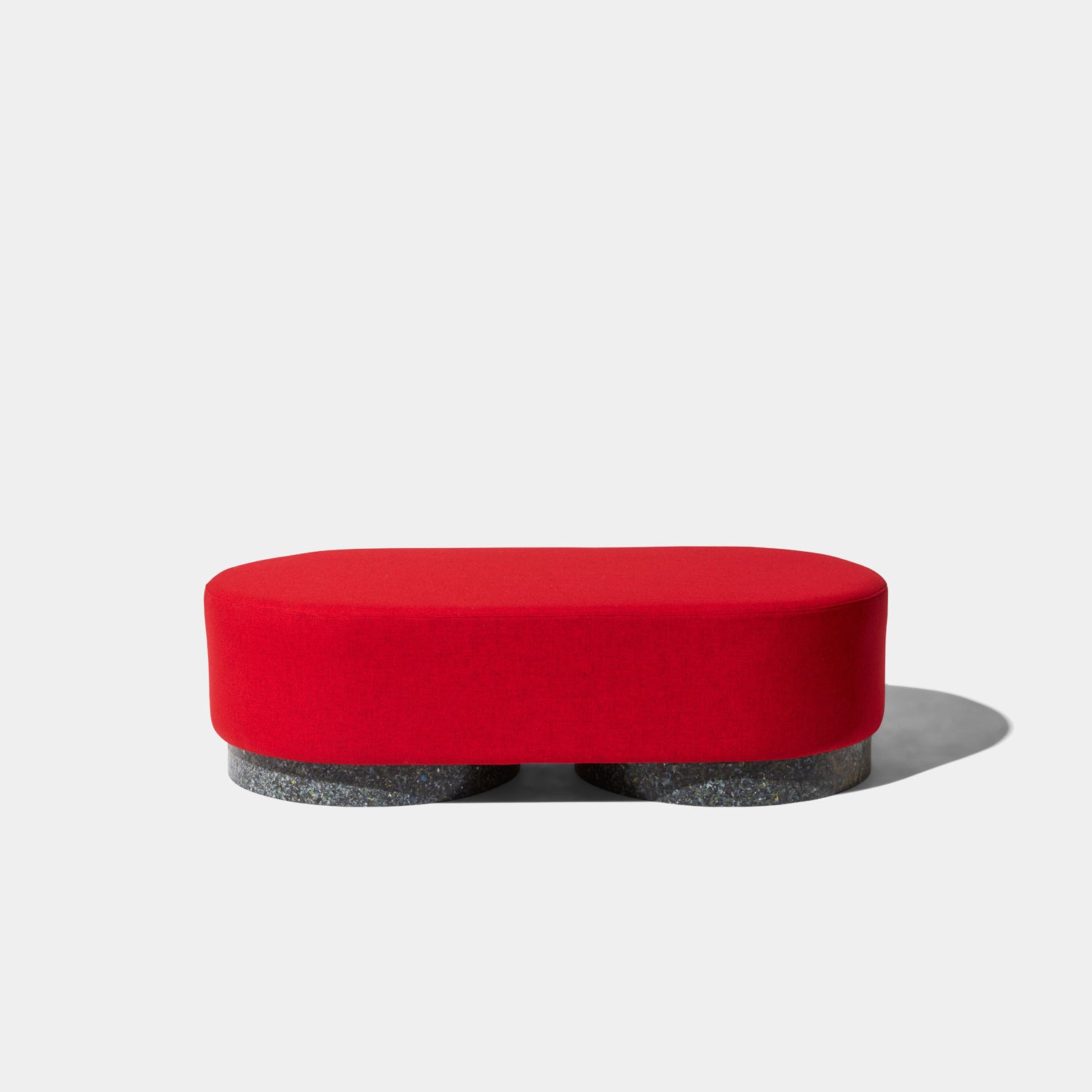 Confetti Bench Large | Upholstered Ottoman | Recycled Plastic Base | GibsonKarlo | DesignByThem ** Tonica 2 - 0643