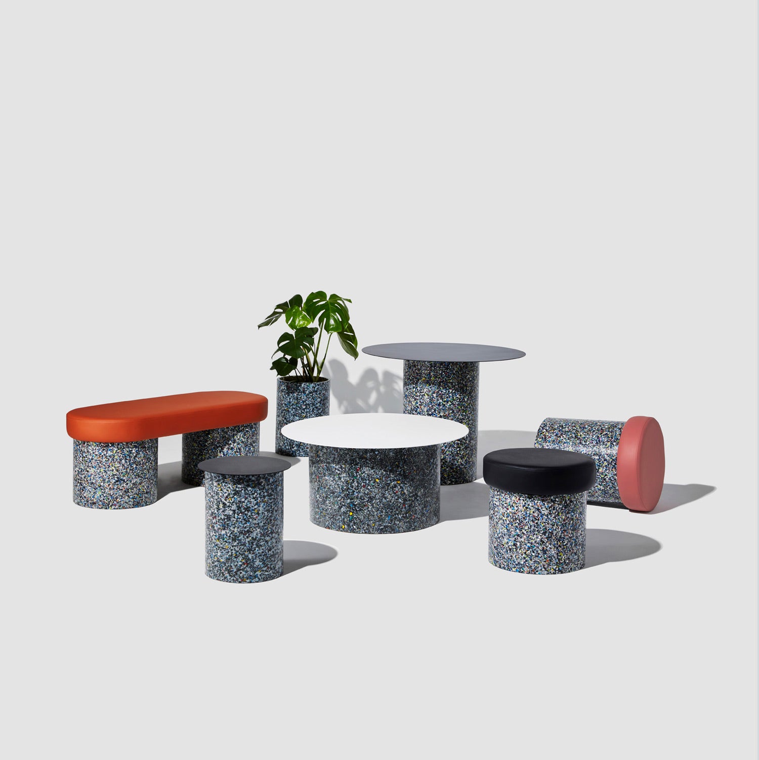 Confetti Ottoman | 100% Recycled Plastic Indoor/Outdoor Furniture | DesignByThem | GibsonKarlo