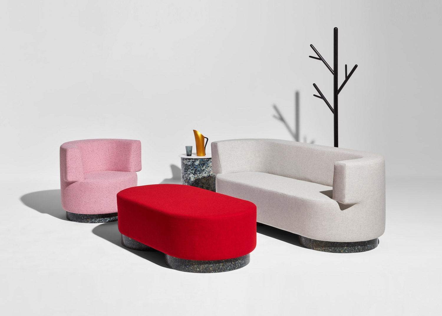 Confetti Pink Armchair | Kvadrat Pilot | Recycled Plastic Base | DesignByThem | Gallery