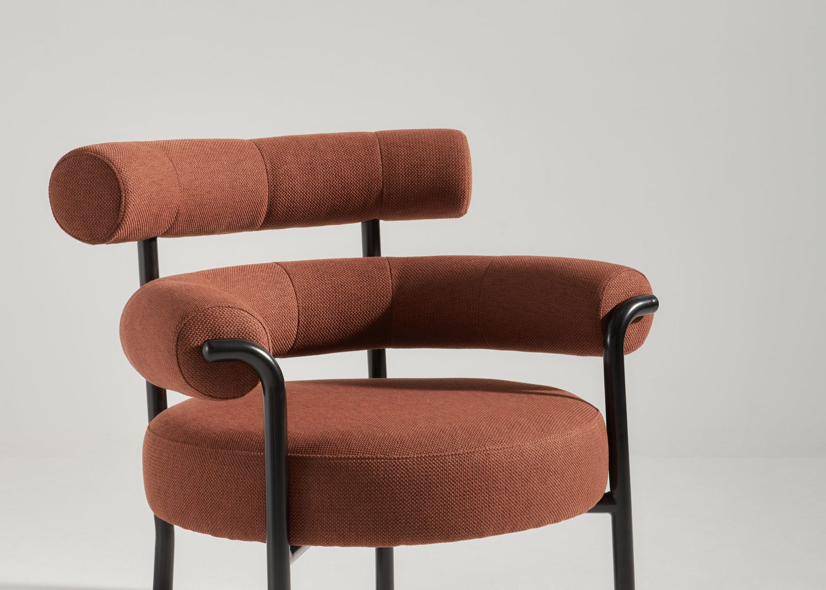 Olio Armchair by Christina Bricknell and Gibson Karlo | Round Upholstered Chair Steel Frame | DesignByThem | Gallery