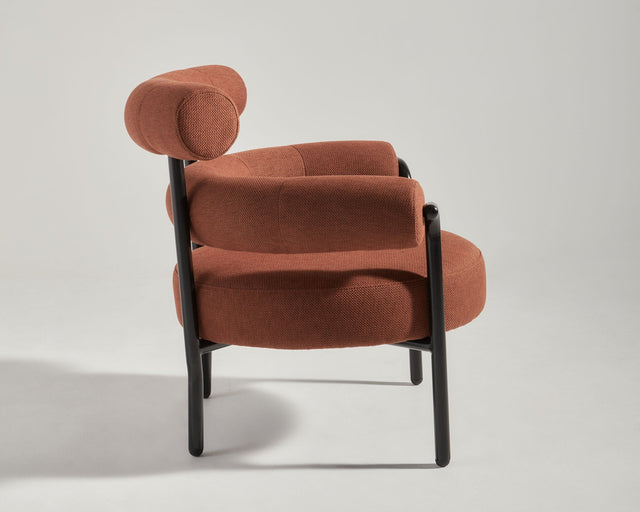 Olio Armchair by Christina Bricknell and Gibson Karlo | Round Upholstered Chair Steel Frame | DesignByThem | Gallery