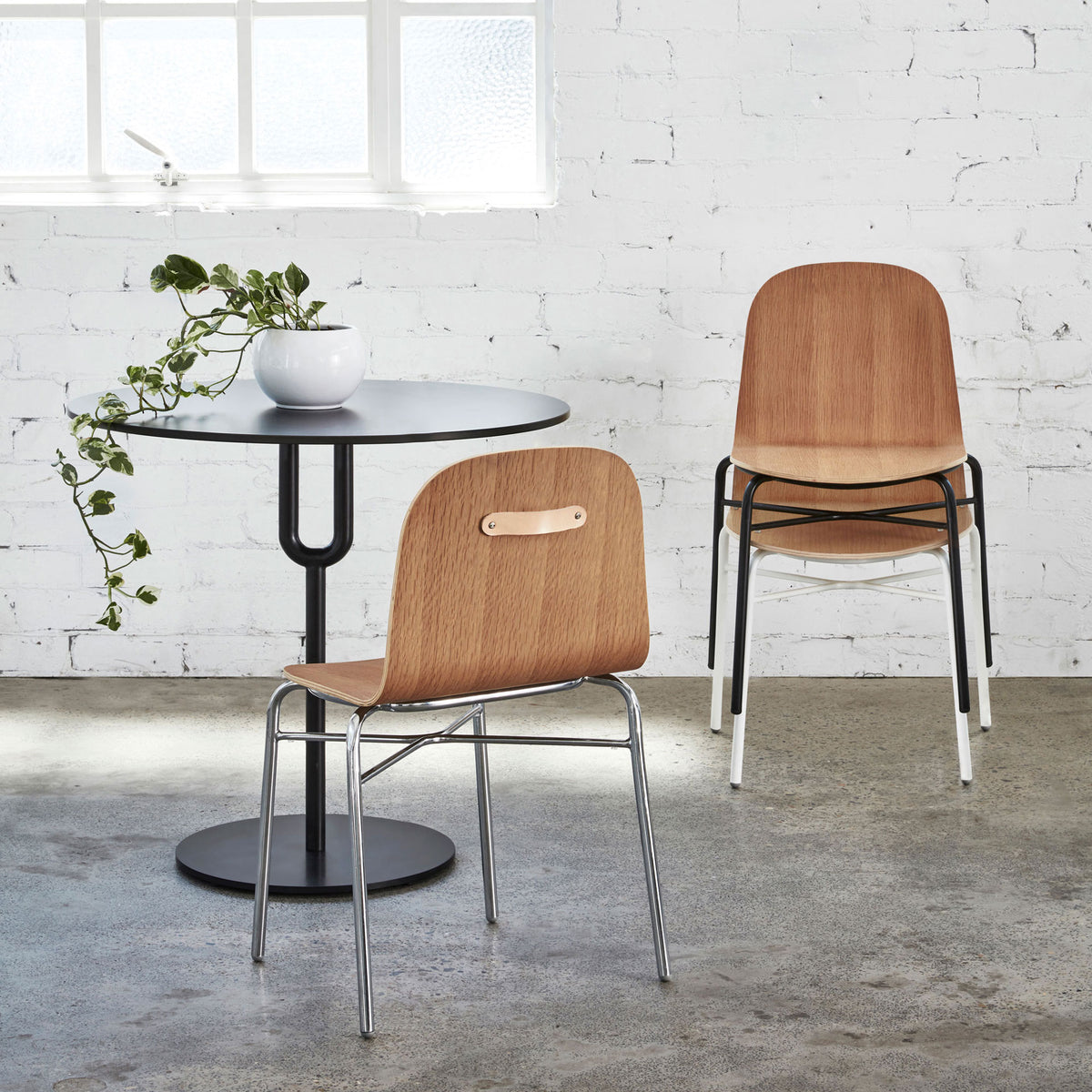 Piper Pedestal Table Potato Chairs | DesignByThem | Gallery