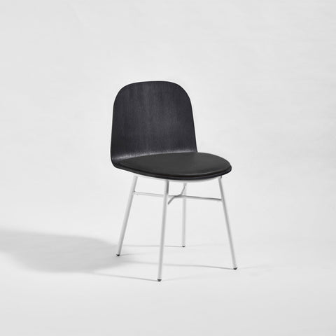 Potato Chair | Timber & Upholstered Dining Office Chair with Handle | GibsonKarlo | DesignByThem ** HF2 Lariat (Vinyl) - 006 Black
