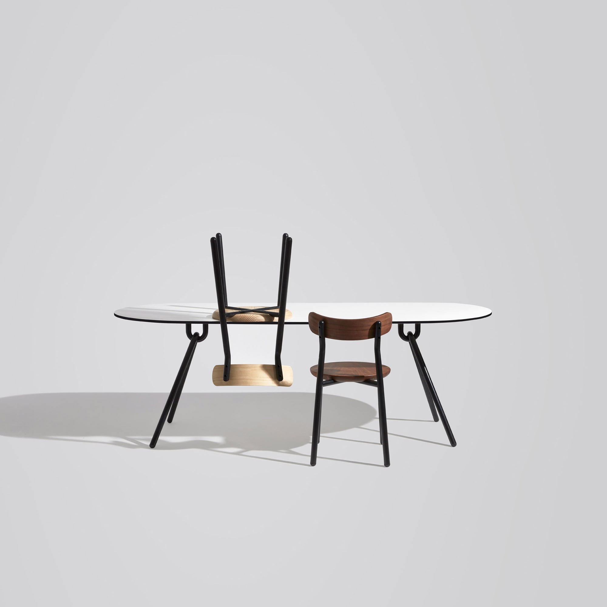 Piper Dining Table - Ellipse | Indoor Outdoor Compact Laminate & Stainless Steel | GibsonKarlo | DesignByThem
