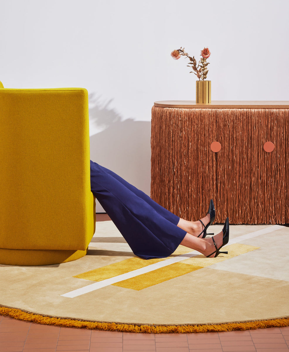 Oak Copper Weaver Cabinet | Fringed Credenza | Elliat Rich | DesignByThem | Gallery