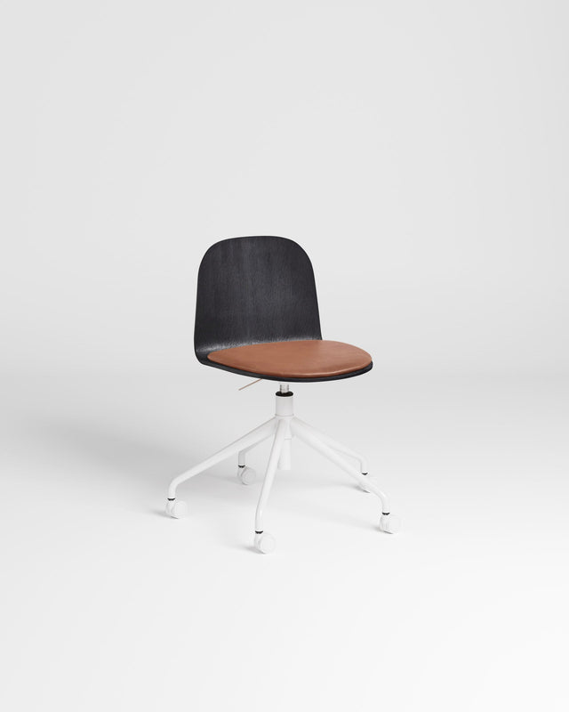 Potato Chair | Swivel Gaslift & Timber Dining Office Chair with Handle | GibsonKarlo | DesignByThem