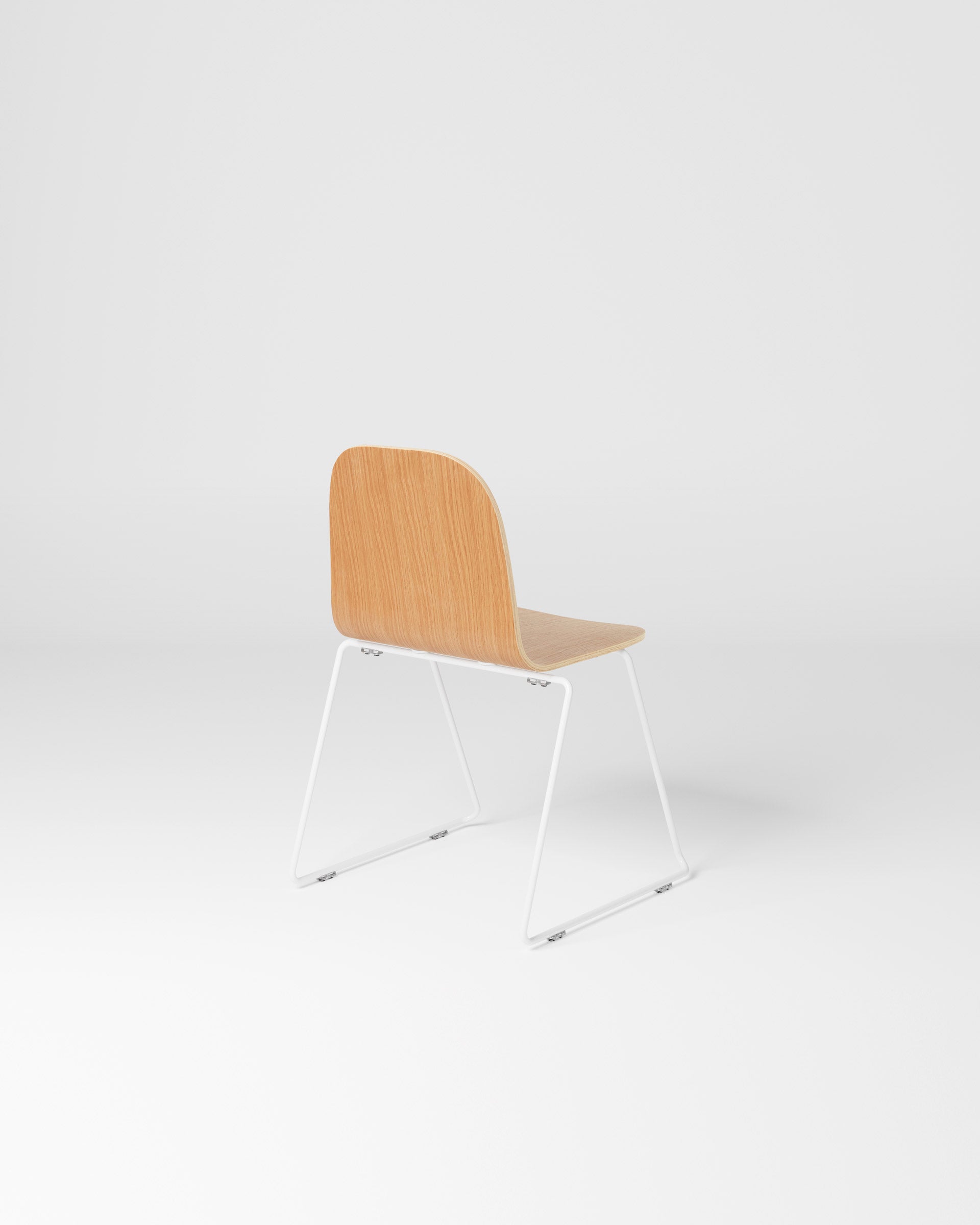 Potato Chair | Stacking Sled Timber & Upholstered Dining Office Chair with Handle | GibsonKarlo | DesignByThem