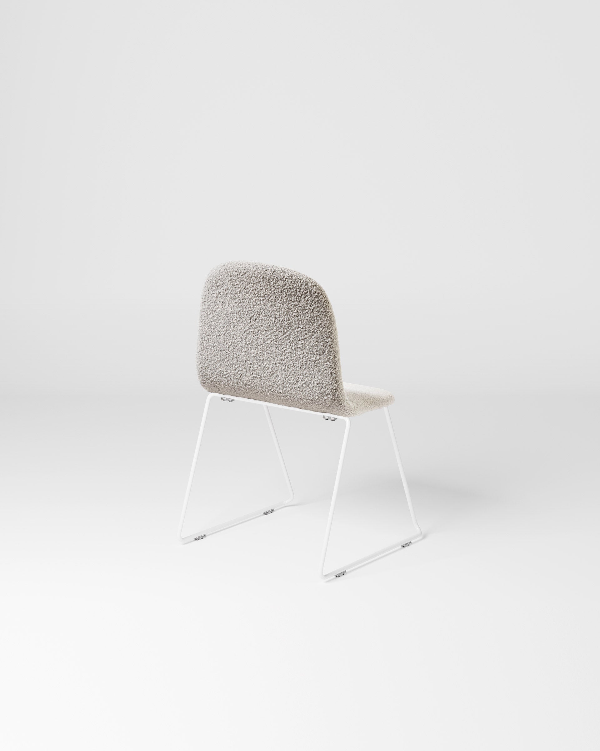 Potato Chair | Stacking Sled Timber & Upholstered Dining Office Chair with Handle | GibsonKarlo | DesignByThem ** HF7 Elle - 0230