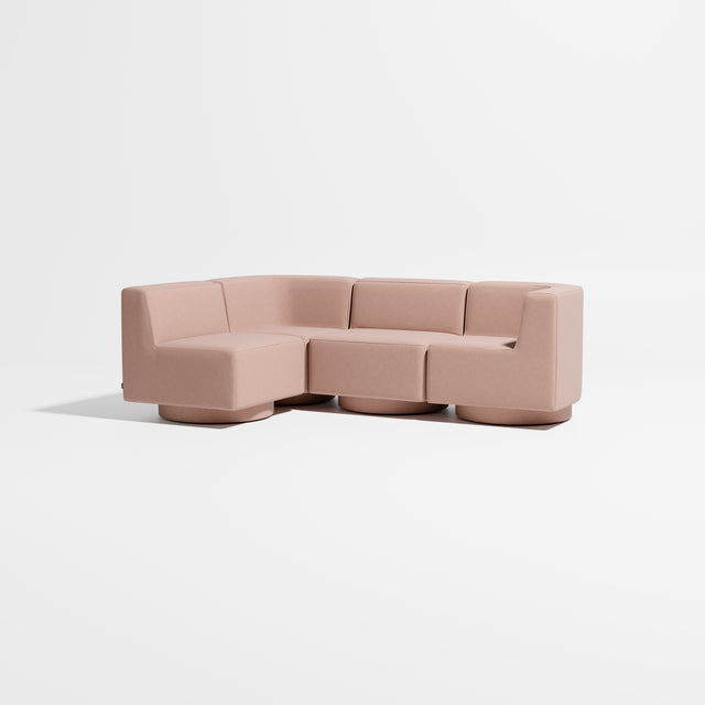 Confetti Modular Lounge - 4 Seater Corner Left | Upholstered Base | Gibson Karlo | Design By Them ** Maharam Merit 0036