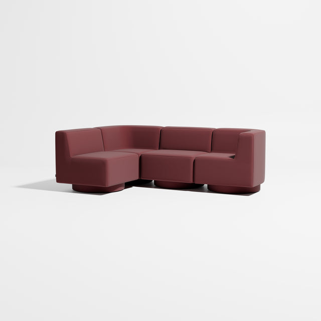 Confetti Modular Lounge - 4 Seater Corner Left | Upholstered Base | Gibson Karlo | Design By Them ** Maharam Merit 0039