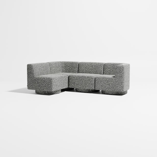 Confetti Modular Lounge - 4 Seater Corner Left | Upholstered Base | Gibson Karlo | Design By Them ** Kvadrat Zero 0004