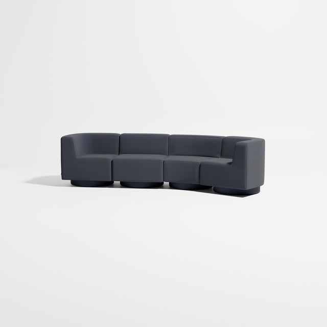 Confetti Modular Lounge - 4 Seater Angle Right | Upholstered Base | Gibson Karlo | Design By Them ** Kvadrat Autumn 0791