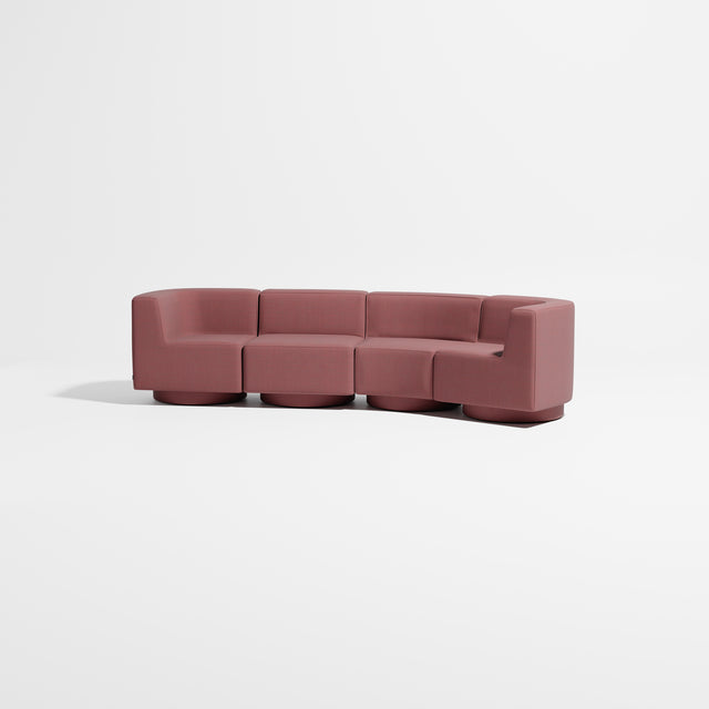 Confetti Modular Lounge - 4 Seater Angle Right | Upholstered Base | Gibson Karlo | Design By Them ** Kvadrat Canvas 2 0654
