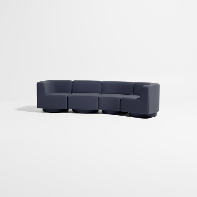 Confetti Modular Lounge - 4 Seater Angle Right | Upholstered Base | Gibson Karlo | Design By Them ** Kvadrat Canvas 2 0794