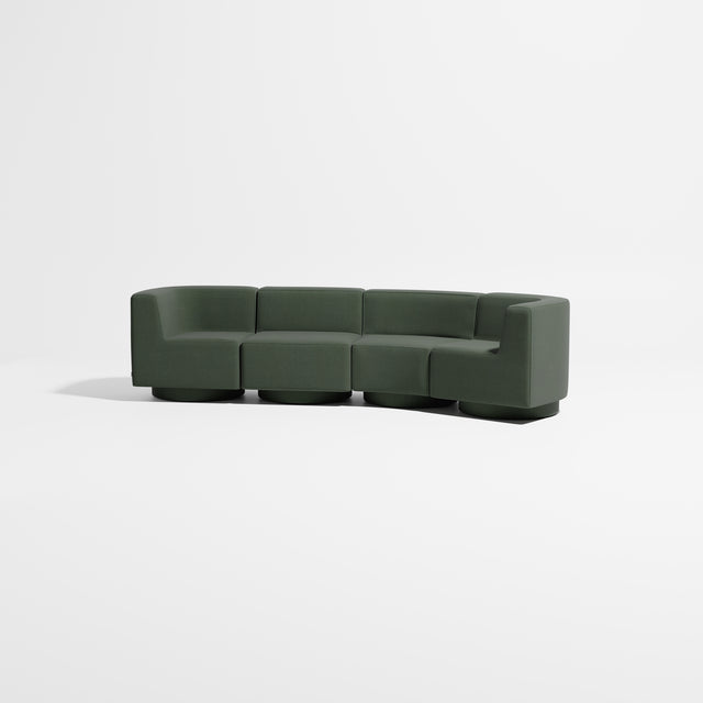 Confetti Modular Lounge - 4 Seater Angle Right | Upholstered Base | Gibson Karlo | Design By Them ** Kvadrat Canvas 2 0996
