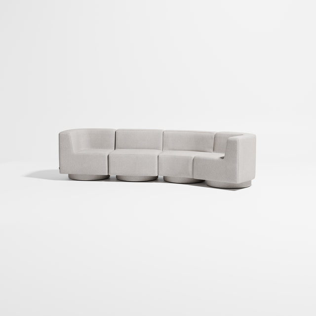 Confetti Modular Lounge - 4 Seater Angle Right | Upholstered Base | Gibson Karlo | Design By Them ** Kvadrat Elle 0230