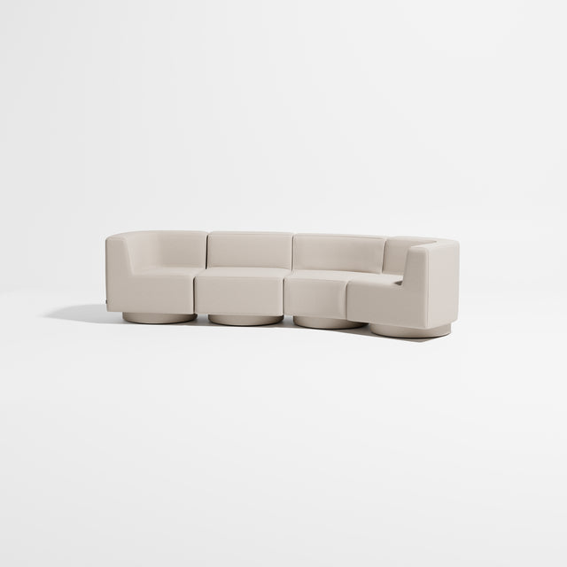 Confetti Modular Lounge - 4 Seater Angle Right | Upholstered Base | Gibson Karlo | Design By Them ** Maharam Merit 0030