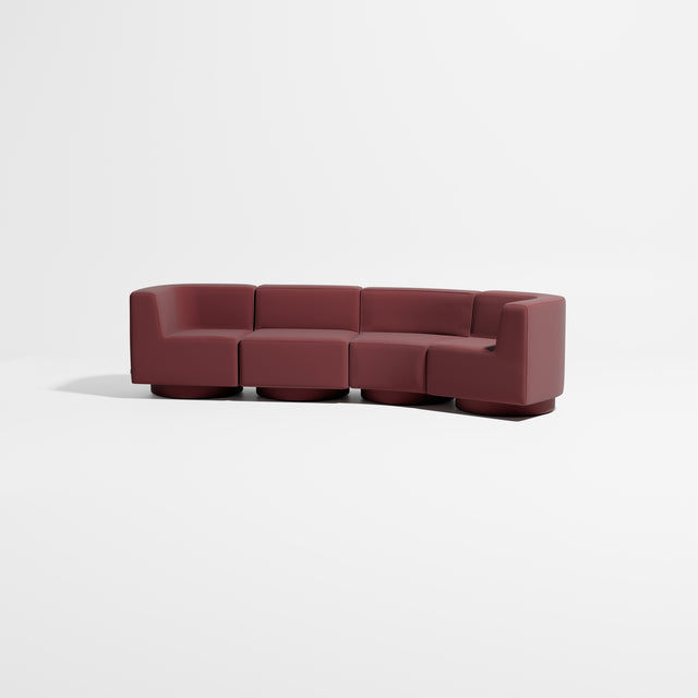 Confetti Modular Lounge - 4 Seater Angle Right | Upholstered Base | Gibson Karlo | Design By Them ** Maharam Merit 0039