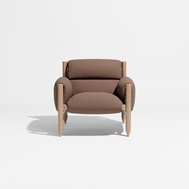 Cattle Armchair | Upholstered Armchair | Lounge Chair | Gibson Karlo | Design By Them | Camel Frame | Kvadrat Technicolour 0340