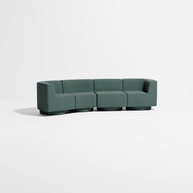 Confetti Modular Lounge - 4 Seater Angle Left | Upholstered Base | Gibson Karlo | Design By Them ** Kvadrat Autumn 0971