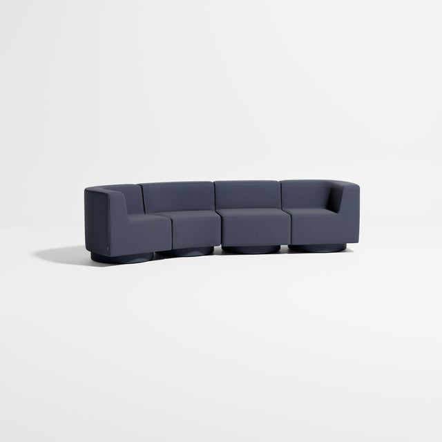 Confetti Modular Lounge - 4 Seater Angle Left | Upholstered Base | Gibson Karlo | Design By Them ** Kvadrat Canvas 2 0794