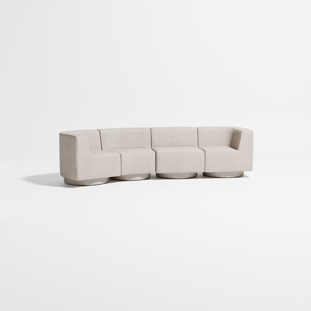 Confetti Modular Lounge - 4 Seater Angle Left | Upholstered Base | Gibson Karlo | Design By Them ** Kvadrat Elle 0220