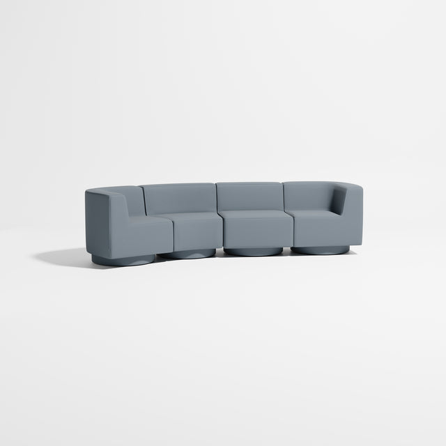 Confetti Modular Lounge - 4 Seater Angle Left | Upholstered Base | Gibson Karlo | Design By Them ** Maharam Merit 0012