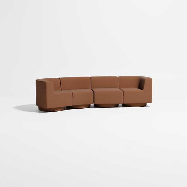 Confetti Modular Lounge - 4 Seater Angle Left | Upholstered Base | Gibson Karlo | Design By Them ** Maharam Merit 0033