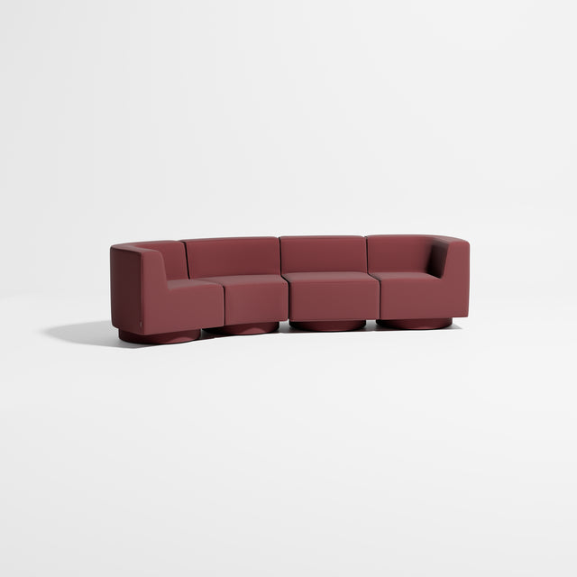Confetti Modular Lounge - 4 Seater Angle Left | Upholstered Base | Gibson Karlo | Design By Them ** Maharam Merit 0039