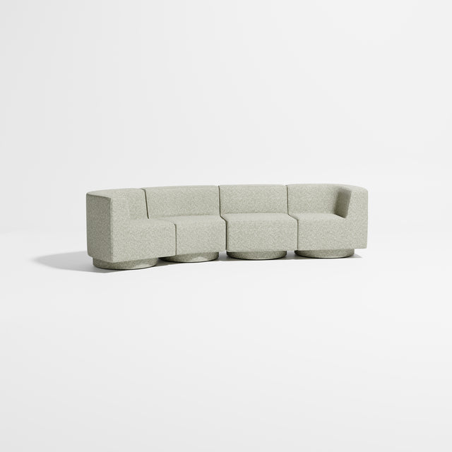 Confetti Modular Lounge - 4 Seater Angle Left | Upholstered Base | Gibson Karlo | Design By Them ** Kvadrat Zero 0002