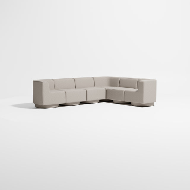 Confetti Modular Lounge - 6 Seater Corner Left | Upholstered Base | Gibson Karlo | Design By Them ** Maharam Merit 0028