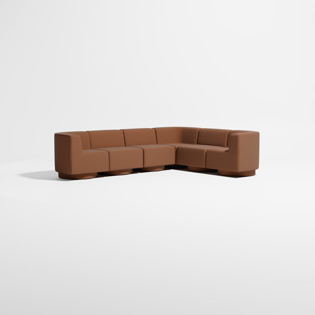 Confetti Modular Lounge - 6 Seater Corner Left | Upholstered Base | Gibson Karlo | Design By Them ** Maharam Merit 0033