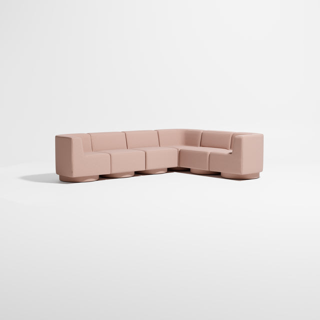 Confetti Modular Lounge - 6 Seater Corner Left | Upholstered Base | Gibson Karlo | Design By Them ** Maharam Merit 0036