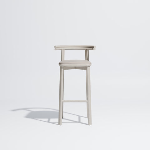 Twill Timber Bar Chair Upholstered Seat | Metal Timber Chair | GibsonKarlo | DesignByThem ** HF2 Maharam Lariat (Vinyl) 049 Papyrus
