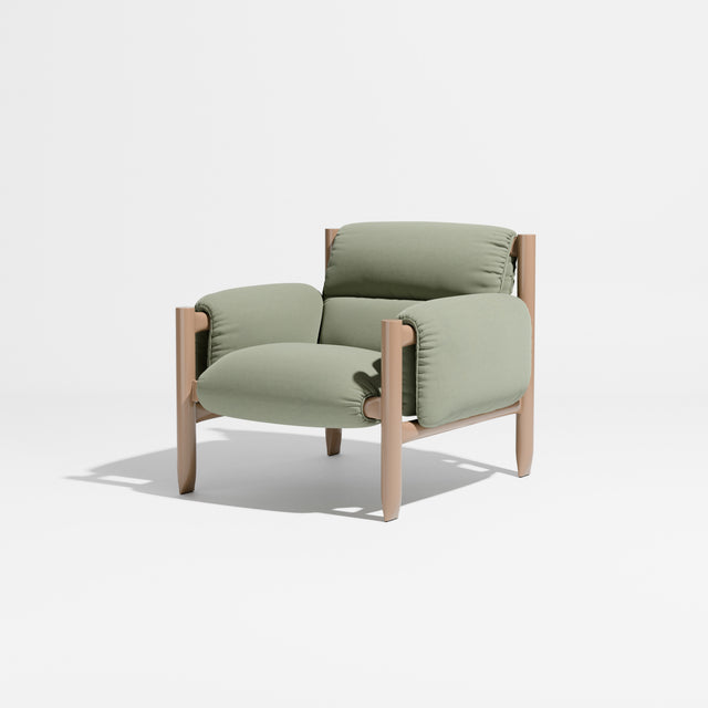 Cattle Armchair | Upholstered Armchair | Lounge Chair | Gibson Karlo | Design By Them | Camel Frame | Maharam Tempo 014