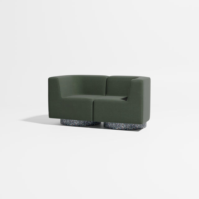 Confetti Modular Lounge - 2 Seater | Recycled Plastic Base | Gibson Karlo | Design By Them ** Kvadrat Canvas 2 0996