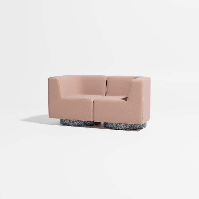 Confetti Modular Lounge - 2 Seater | Recycled Plastic Base | Gibson Karlo | Design By Them ** Maharam Merit 0036