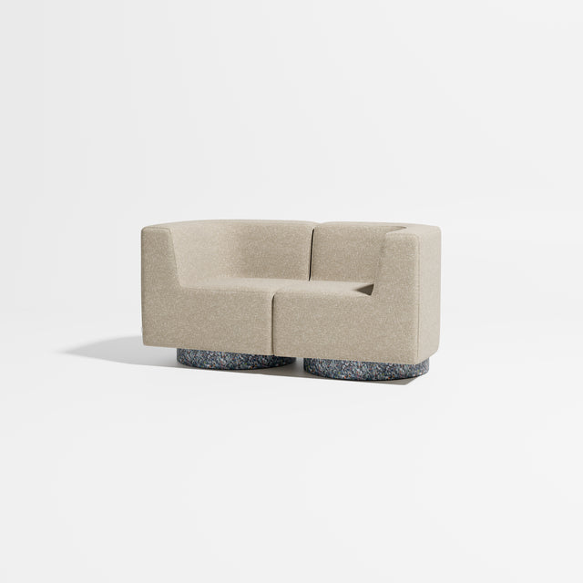 Confetti Modular Lounge - 2 Seater | Recycled Plastic Base | Gibson Karlo | Design By Them ** Kvadrat Zero 0001
