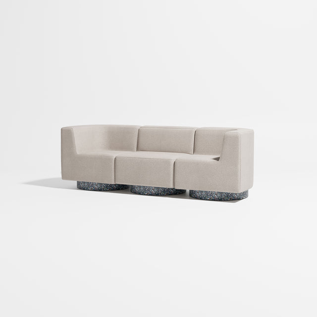 Confetti Modular Lounge - 3 Seater | Recycled Plastic Base | Gibson Karlo | Design By Them ** Kvadrat Elle 0220