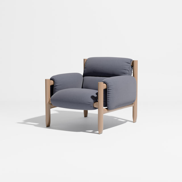 Cattle Armchair | Upholstered Armchair | Lounge Chair | Gibson Karlo | Design By Them | Camel Frame | Maharam Tempo 005