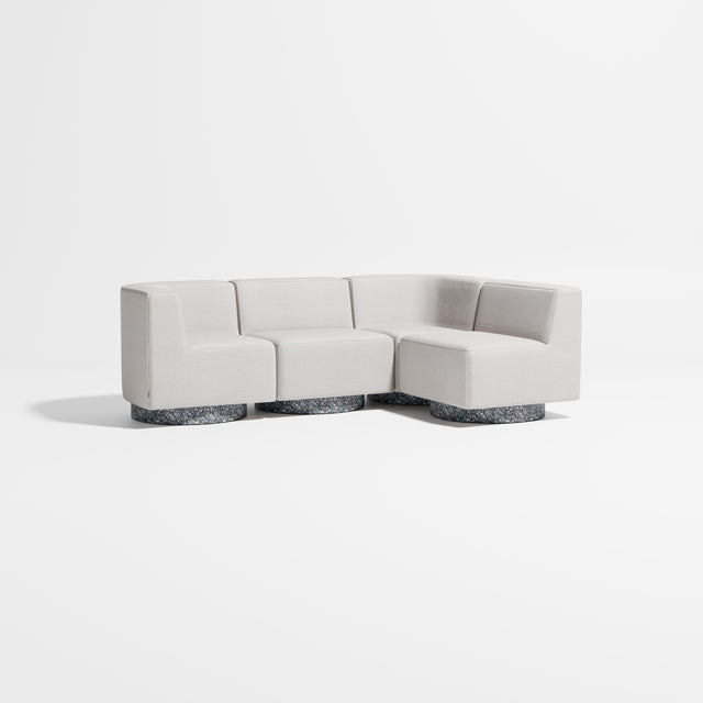 Confetti Modular Lounge - 4 Seater Corner Right | Recycled Plastic Base | Gibson Karlo | Design By Them ** Kvadrat Autumn 0101