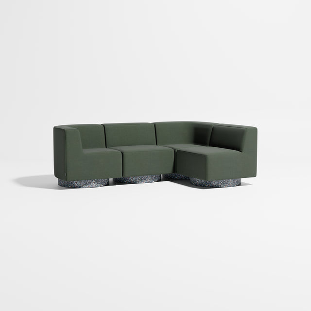 Confetti Modular Lounge - 4 Seater Corner Right | Recycled Plastic Base | Gibson Karlo | Design By Them ** Kvadrat Autumn 0996